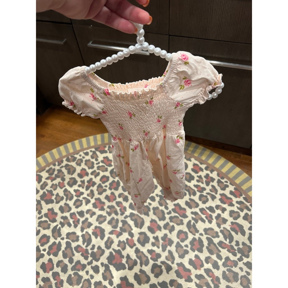 Sweethoney short sleeve floral pink romper girls 18 months